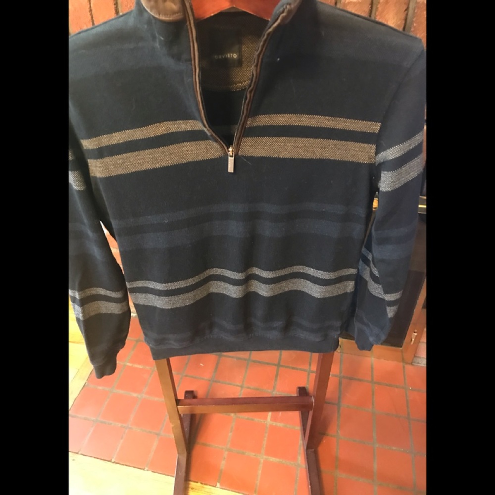 Orvieto,Italy wool mix and leather sweater size aM